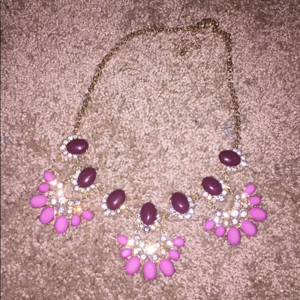 Purple burgundy necklace